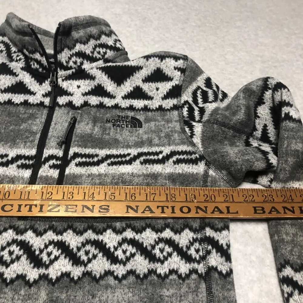 The North Face Tsillan Quarter Zip Sweatshirt Men's Medium Aztec Print Black